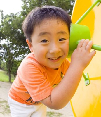 Boy at a playground Boy at a playground